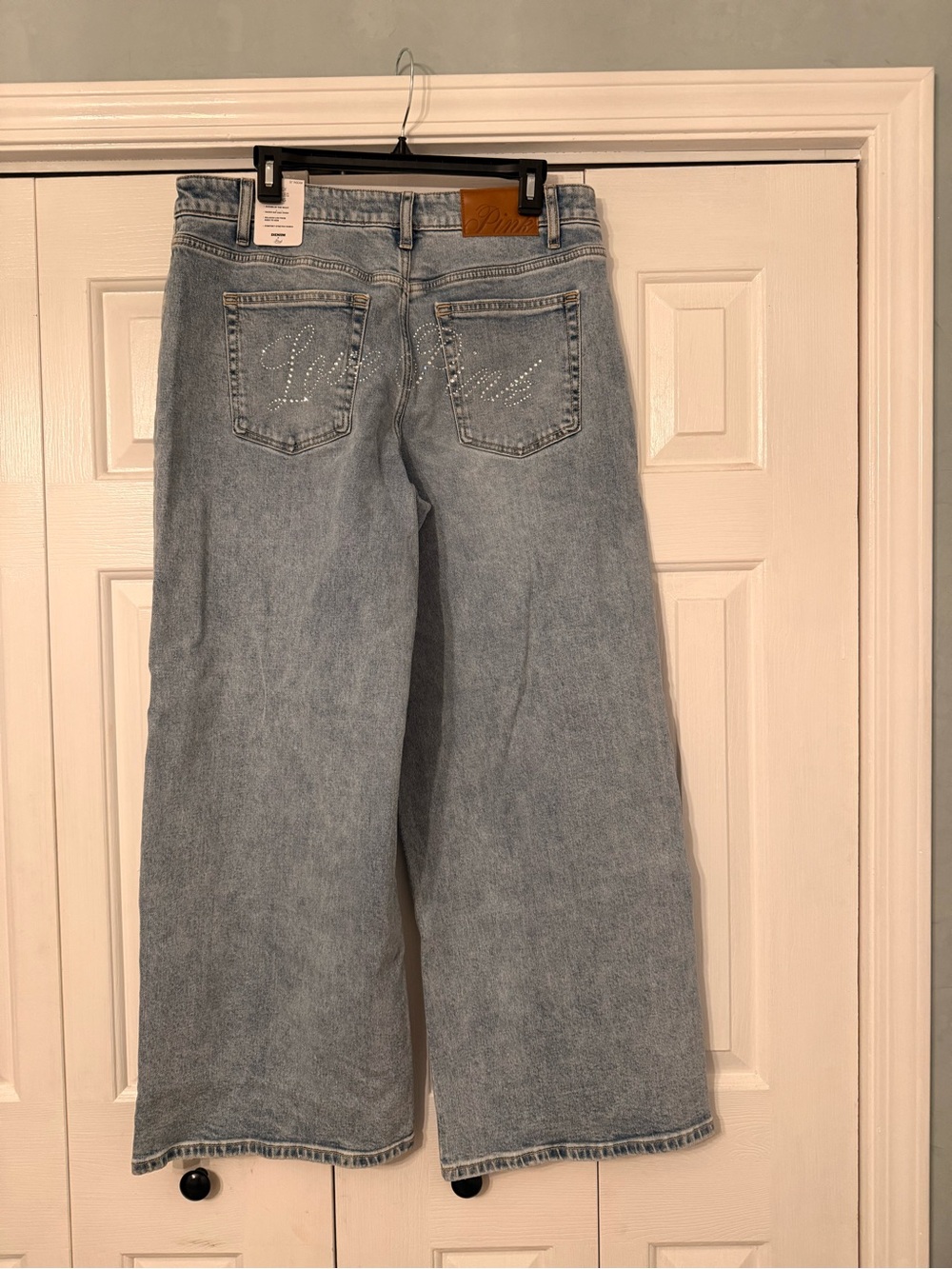 PINK Victoria's Secret Light Blue Wide-Leg Jeans - Picture 4 of 4
